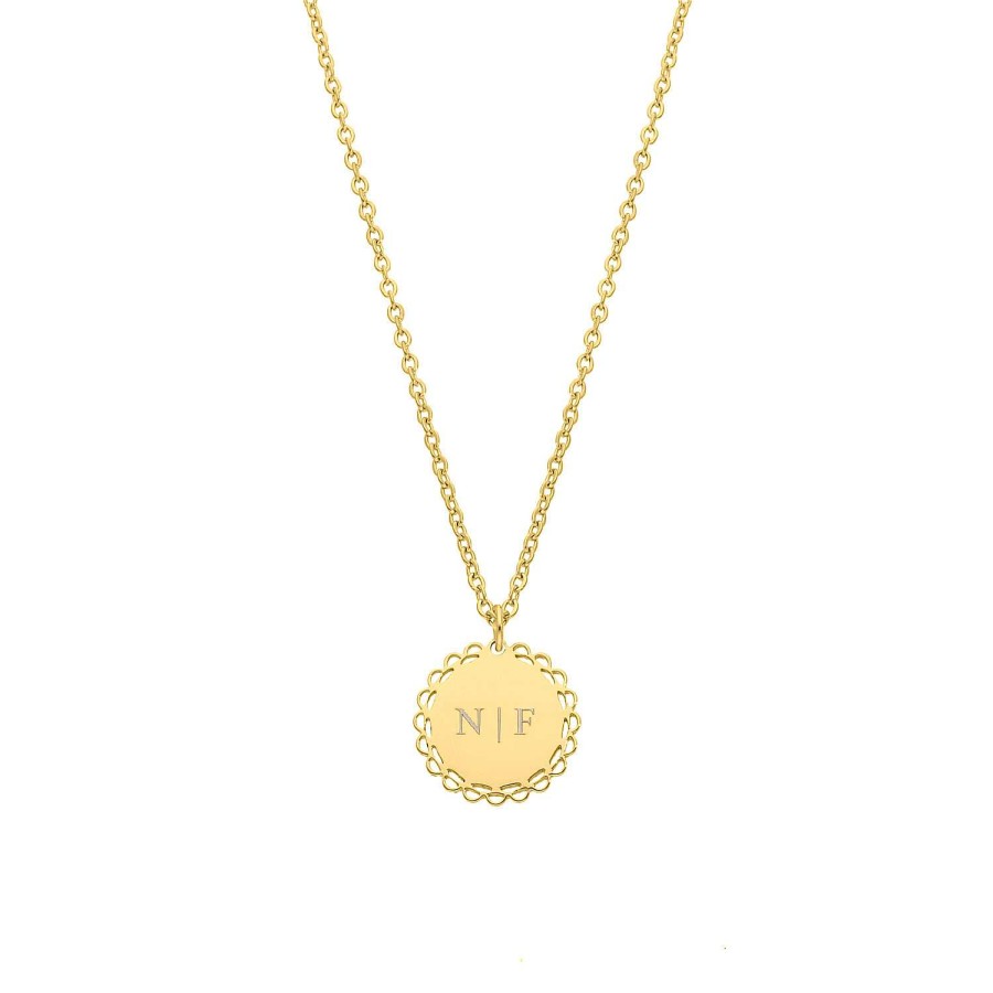 Kettingen Finaste | Vintage Initial Ketting Goudkleurig