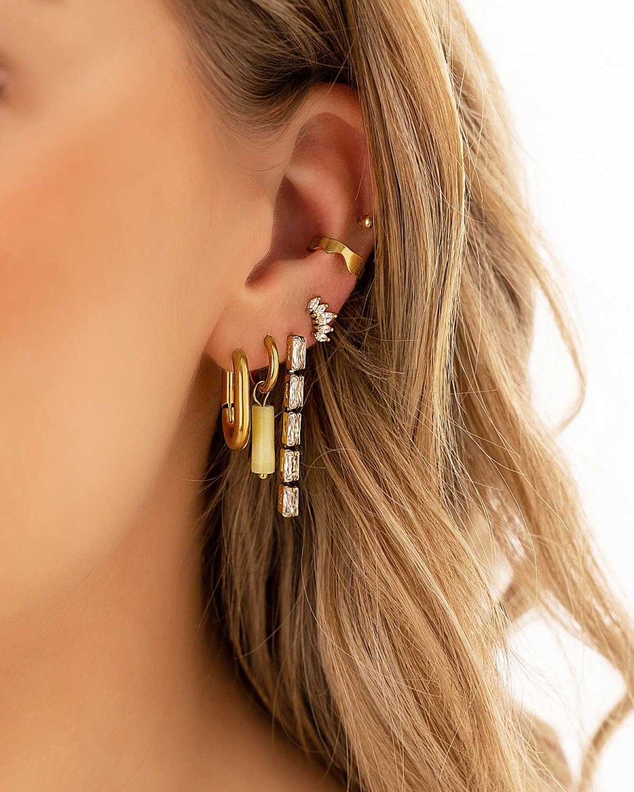 Oorbellen Finaste | Luxury Tennis Earrings Goldplated