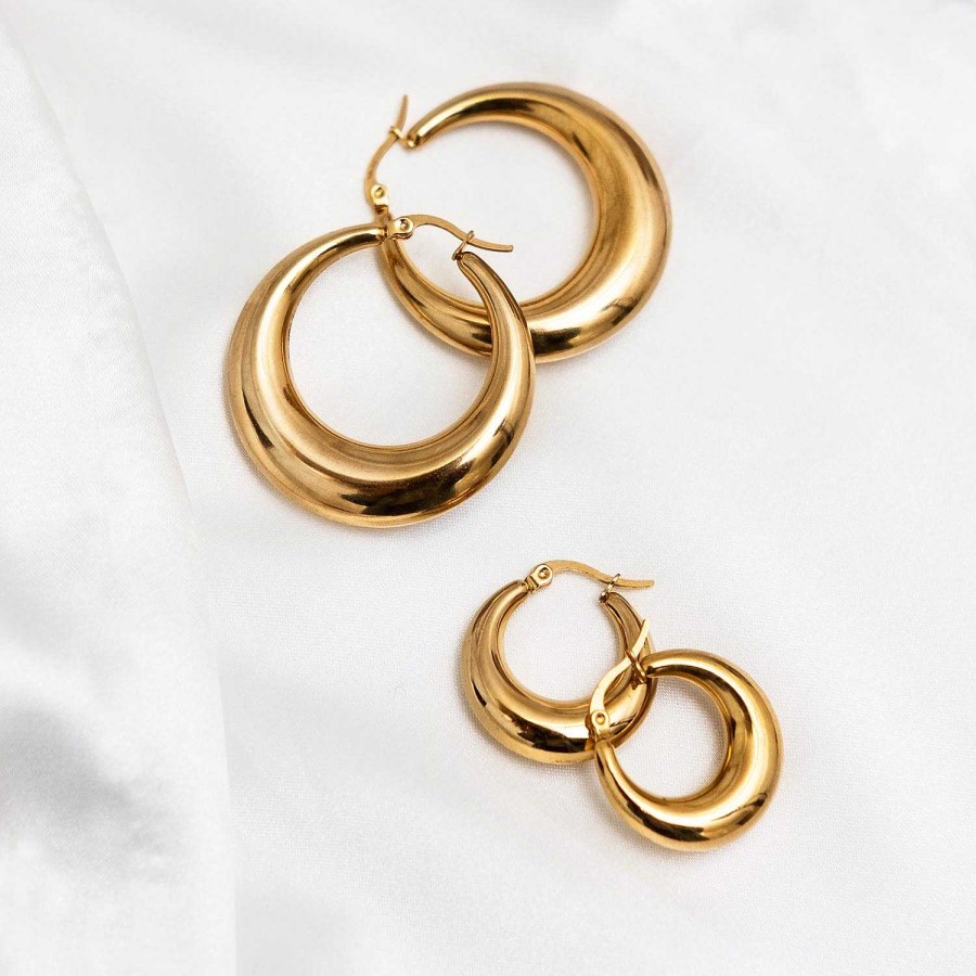 Oorbellen Finaste | Chunky Statement Hoops Goud Kleurig