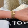 Armbanden Finaste | Chunky Initial Armparty Gold Plated