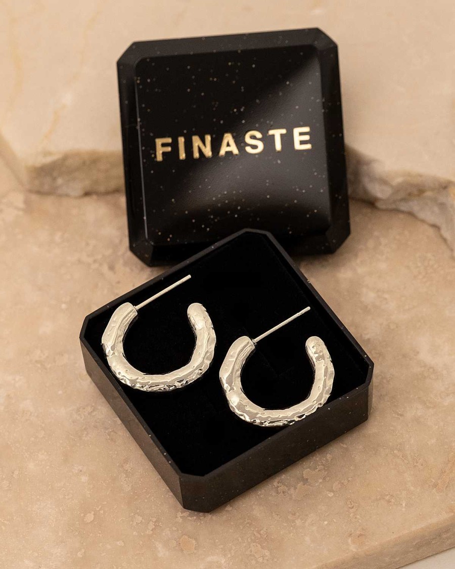 Oorbellen Finaste | Open Hammered Hoops